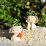 Cute Girl flower pot