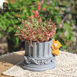 European style Pillar cartoon flower pot