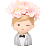 Cute boy and girl lover planter