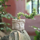 Buddha Head Zen flower pot