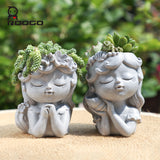 Fairy Tale Princess grey color small size flower pot