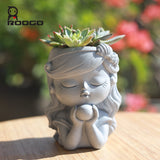 Fairy Tale Princess grey color small size flower pot