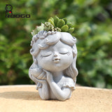 Fairy Tale Princess grey color small size flower pot