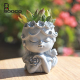 Fairy Tale Princess grey color small size flower pot