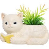 Cute cat succulent plant pot