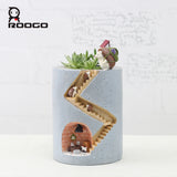 Creative Plant Pots Succulent Planeter Decorated Desk Garden Living Room with Sweet Hedgehog Rabbit Family