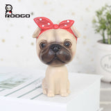 Roogo resin dog vehicle shake head home handicraft