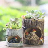 Succulent Pots Animal Family Flower Hedgehog Planter Cute Animal Bonsai Garden Living Room Desk Ornaments Cactus Gifts for Kids