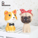 Roogo resin dog vehicle shake head home handicraft