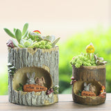 Succulent Pots Animal Family Flower Hedgehog Planter Cute Animal Bonsai Garden Living Room Desk Ornaments Cactus Gifts for Kids